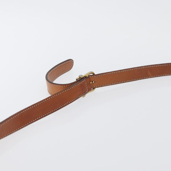 CELINE Macadam Canvas Shoulder Bag PVC Leather Brown Gold Auth ep13731