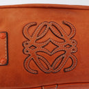 LOEWE Hand Bag Leather Orange Silver Auth ep13732-18