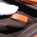 LOEWE Hand Bag Leather Orange Silver Auth ep13732-12