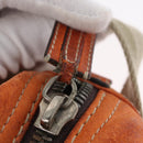 LOEWE Hand Bag Leather Orange Silver Auth ep13732-10