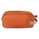 LOEWE Hand Bag Leather Orange Silver Auth ep13732-2