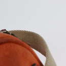 LOEWE Hand Bag Leather Orange Silver Auth ep13732-8