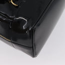 GUCCI Bamboo Body Bag Patent leather Black Gold 003 2113 0027 Auth ep13733-16