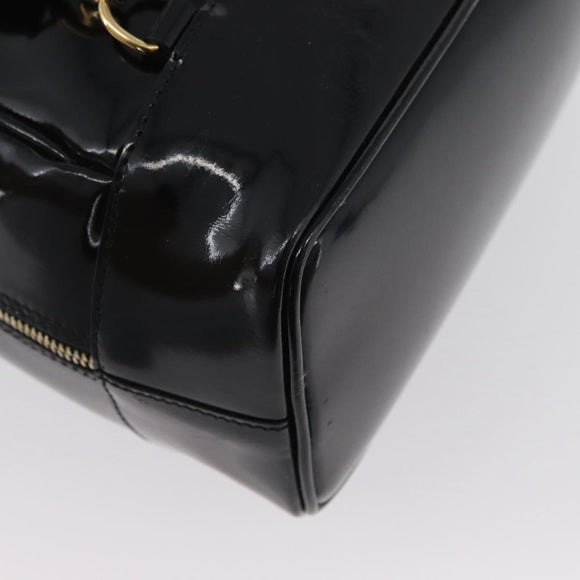 GUCCI Bamboo Body Bag Patent leather Black Gold 003 2113 0027 Auth ep13733