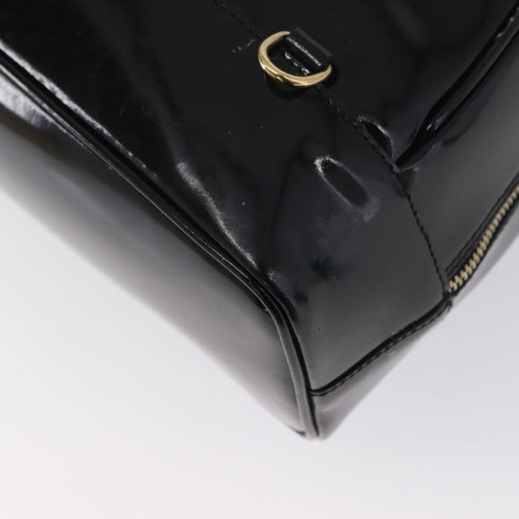 GUCCI Bamboo Body Bag Patent leather Black Gold 003 2113 0027 Auth ep13733