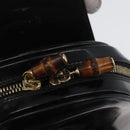GUCCI Bamboo Body Bag Patent leather Black Gold 003 2113 0027 Auth ep13733-9