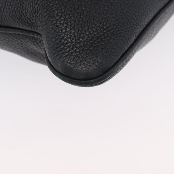 GUCCI Shoulder Bag Leather Black Silver 233329 Auth ep13736