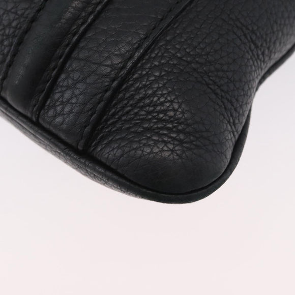 GUCCI Shoulder Bag Leather Black Silver 233329 Auth ep13736