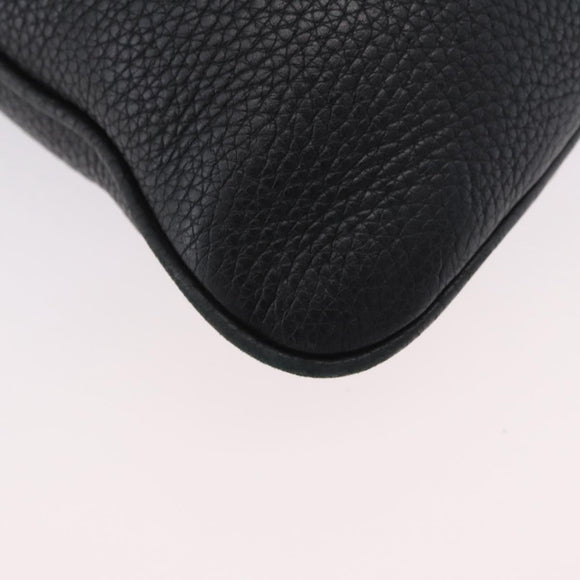 GUCCI Shoulder Bag Leather Black Silver 233329 Auth ep13736