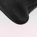 GUCCI Shoulder Bag Leather Black Silver 233329 Auth ep13736-13