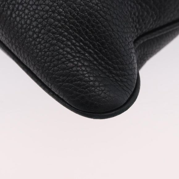 GUCCI Shoulder Bag Leather Black Silver 233329 Auth ep13736