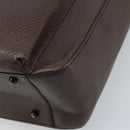 GUCCI Hand Bag Leather Brown Silver 002 1118 0462 Auth ep13739-9