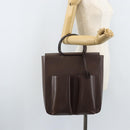GUCCI Hand Bag Leather Brown Silver 002 1118 0462 Auth ep13739-23