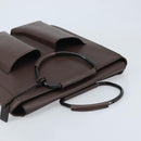 GUCCI Hand Bag Leather Brown Silver 002 1118 0462 Auth ep13739-6