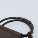 GUCCI Hand Bag Leather Brown Silver 002 1118 0462 Auth ep13739-8