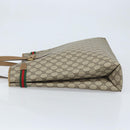 GUCCI GG Supreme Web Sherry Line Tote Bag PVC Beige Gold 39 02 091 Auth ep13740-5
