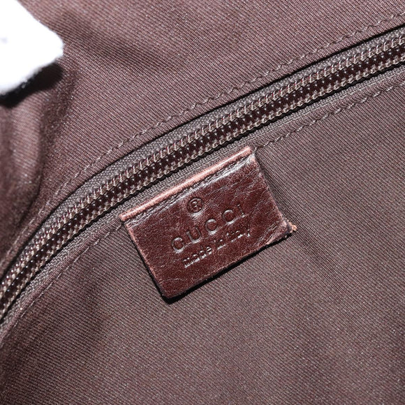 GUCCI GG Canvas Shoulder Bag Beige Silver 145857 Auth ep13742
