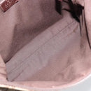 GUCCI GG Canvas Shoulder Bag Beige Silver 145857 Auth ep13742-16