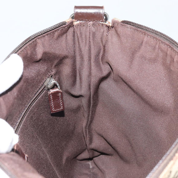 GUCCI GG Canvas Shoulder Bag Beige Silver 145857 Auth ep13742