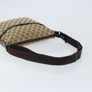 GUCCI GG Canvas Shoulder Bag Beige Silver 145857 Auth ep13742-7