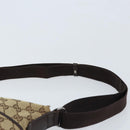 GUCCI GG Canvas Shoulder Bag Beige Silver 145857 Auth ep13742-8