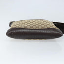 GUCCI GG Canvas Shoulder Bag Beige Silver 145857 Auth ep13742-9