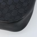 GUCCI GG Canvas Shoulder Bag Black Silver Auth ep13745-10