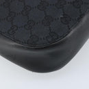 GUCCI GG Canvas Shoulder Bag Black Silver Auth ep13745-11