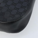 GUCCI GG Canvas Shoulder Bag Black Silver Auth ep13745-12