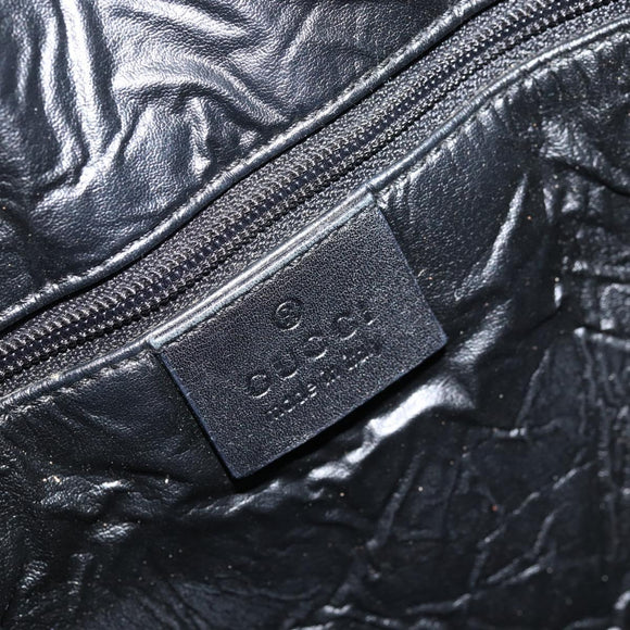 GUCCI GG Canvas Shoulder Bag Black Silver Auth ep13745
