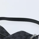 GUCCI GG Canvas Shoulder Bag Black Silver Auth ep13745-8