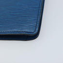 LOUIS VUITTON Epi Montaigne 23 Clutch Bag Blue M52665 LV Auth ep13746-15