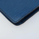 LOUIS VUITTON Epi Montaigne 23 Clutch Bag Blue M52665 LV Auth ep13746-14