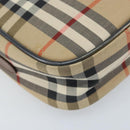 Burberrys Nova Check Shoulder Bag Canvas Beige Gold Auth ep13747-11