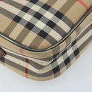 Burberrys Nova Check Shoulder Bag Canvas Beige Gold Auth ep13747-13
