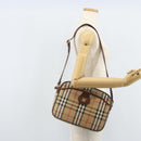 Burberrys Nova Check Shoulder Bag Canvas Beige Gold Auth ep13747-22