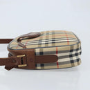 Burberrys Nova Check Shoulder Bag Canvas Beige Gold Auth ep13747-5