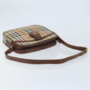 Burberrys Nova Check Shoulder Bag Canvas Beige Gold Auth ep13747-7