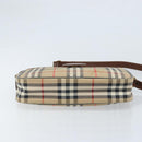 Burberrys Nova Check Shoulder Bag Canvas Beige Gold Auth ep13747-9