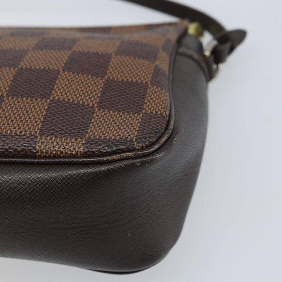 LOUIS VUITTON Damier Ebene Trousse makeup Pouch N51982 LV Auth ep13748