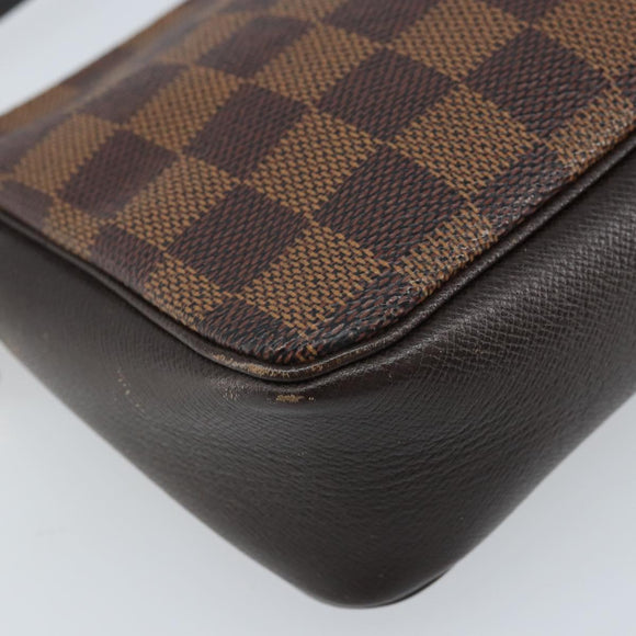 LOUIS VUITTON Damier Ebene Trousse makeup Pouch N51982 LV Auth ep13748