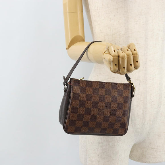 LOUIS VUITTON Damier Ebene Trousse makeup Pouch N51982 LV Auth ep13748