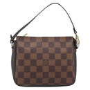 LOUIS VUITTON Damier Ebene Trousse makeup Pouch N51982 LV Auth ep13748-13