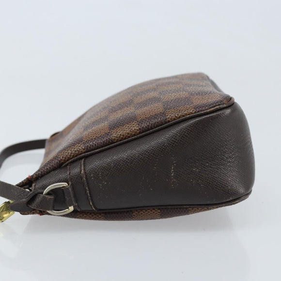 LOUIS VUITTON Damier Ebene Trousse makeup Pouch N51982 LV Auth ep13748