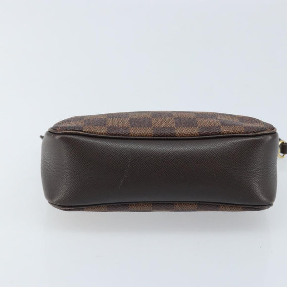 LOUIS VUITTON Damier Ebene Trousse makeup Pouch N51982 LV Auth ep13748
