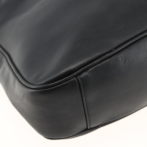 GUCCI Bamboo Hand Bag Leather Black Gold 001 123 1699 Auth ep13750