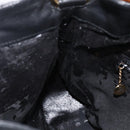 GUCCI Bamboo Hand Bag Leather Black Gold 001 123 1699 Auth ep13750-17