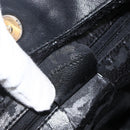 GUCCI Bamboo Hand Bag Leather Black Gold 001 123 1699 Auth ep13750-20