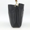 GUCCI Bamboo Hand Bag Leather Black Gold 001 123 1699 Auth ep13750-4