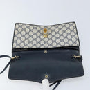 GUCCI GG Supreme Sherry Line Shoulder Bag PVC Navy Gold Auth ep13751-18